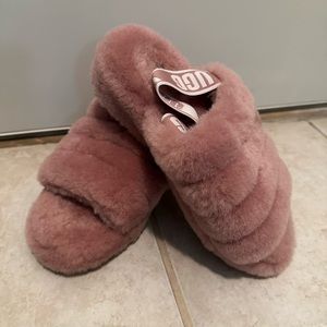 Ugg Fluff Yeah Genuine Shearling Slingback Sandal